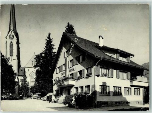 6182 Escholzmatt Gebrauchsspuren Gasthaus Hotel Rössli Kirche