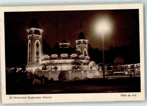3000 Bern Berne 1914 - Landesausstellung Restaurant Studerstein Abends