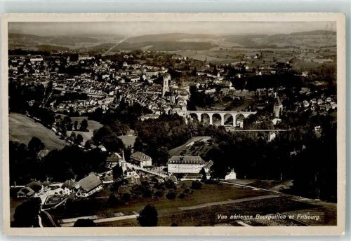 1722 Bourguillon - Fliegeraufnahme Fribourg