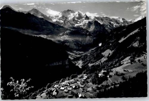 3822 Isenfluh - Gesamtansicht, Eiger, Mönch, JUngfrau
