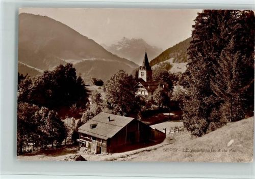 1863 Le Sépey Ormont-Dessous - L'Eglise et la Dent du Midi