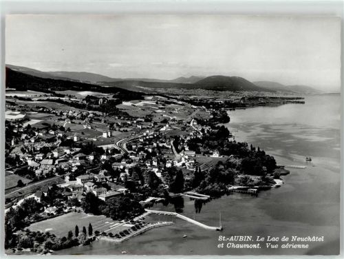 2024 St-Aubin NE - Fliegeraufnahme Le Lac de Neuchatel et Chaumont