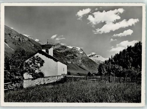 7514 Fex - Fexkirchli mit Chapütschin und Piz Tremoggia