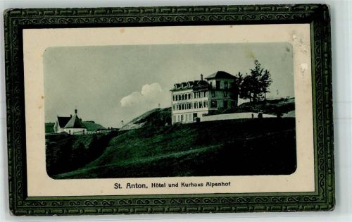 St. Anton Pass Prägedruck Hotel und Kurhaus Alpenhof Passepartout