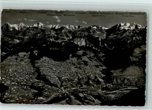 3713 Reichenbach im Kandertal - Niesenbahn Blick vom Niesenkulm Reichenbach Kiental Kandertal