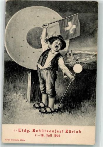 8000 Zürich - 2. Eidgen. Schützenfest 1907 Junge