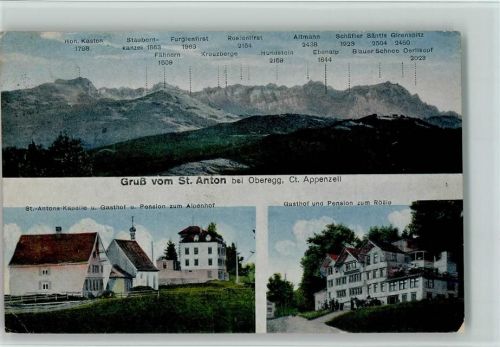 9413 Oberegg - Gasthof zum Alpenhof, Gasthaus zum Rößle, Eckknick