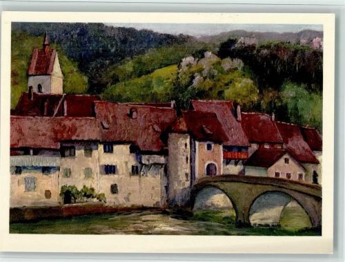 2882 St-Ursanne Künstlerkarte Berner Jura