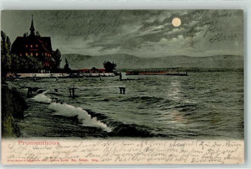 1197 Prangins 1904 Mondschein Promenthoux