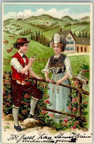 1906 Prägedruck Pfeife