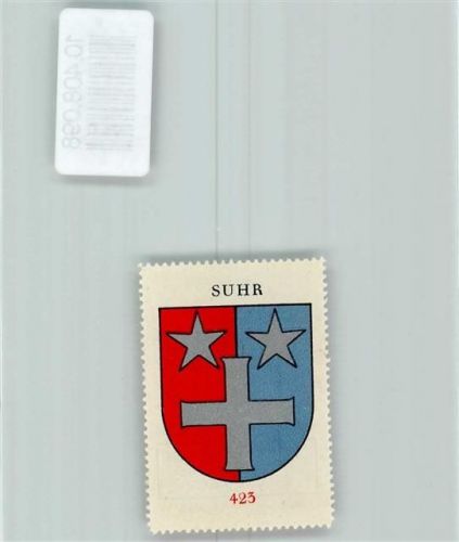 5034 Suhr - Vignette Wappen Kaffee Hag ca 1920-1940 Kreuz Sterne