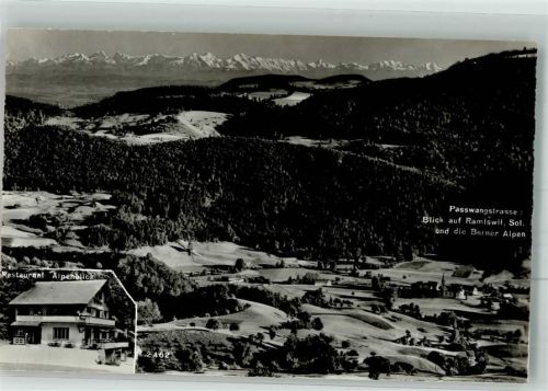 4719 Ramiswil 1955 Foto AK Gasthaus Alpenblick Passwangstrasse