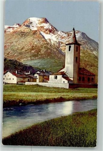 7515 Sils/Segl Baselgia Foto AK Kirche