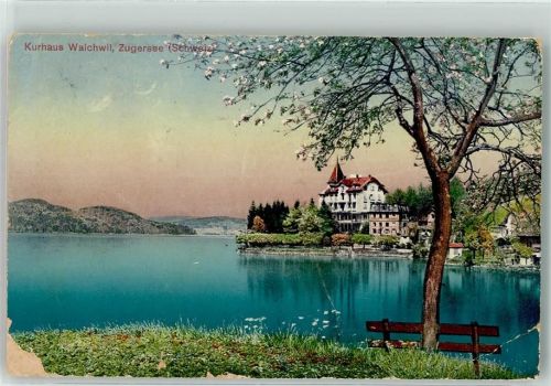 6318 Walchwil 1921 Gebrauchsspuren Kurhaus Zugersee