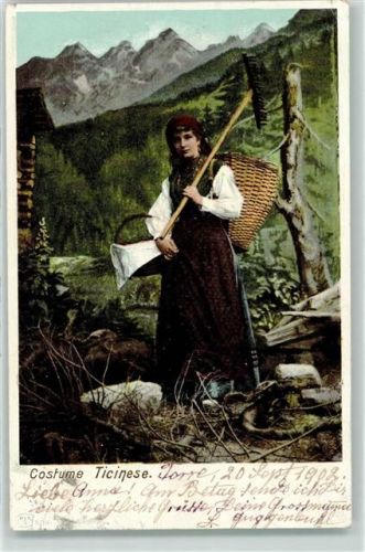 1902 - Tessiner Trachtenmädchen