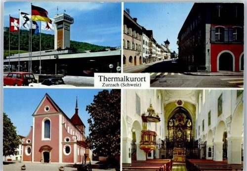 5330 Bad Zurzach - Kirche, Innenansicht, Fahnen