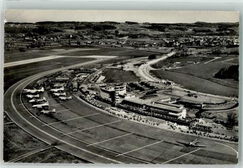 8302 Kloten 1960 Foto AK Fliegeraufnahme