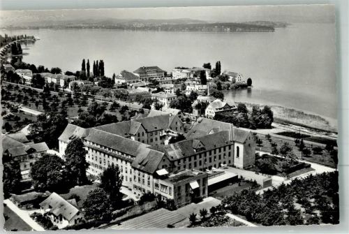 8596 Münsterlingen Foto AK Fliegeraufnahme Krankenhaus
