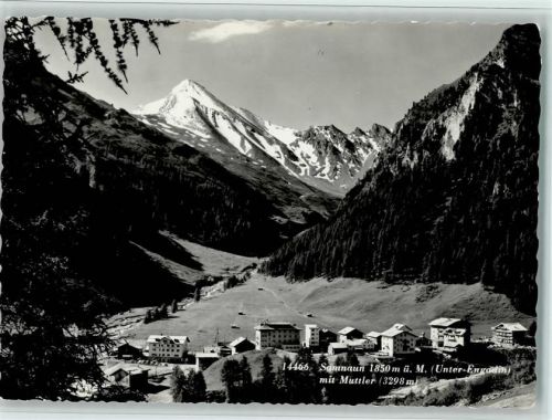 7563 Samnaun Dorf - Unter-Engadin Samnaun mit Muttler