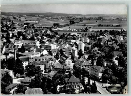 5610 Wohlen AG Foto AK FL 1903 Photoglob-Wehrli Fliegeraufnahme