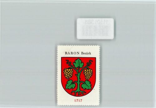 3942 Raron - Vignette Wappen Kaffee Hag ca 1920-1940 Raron Bezirk