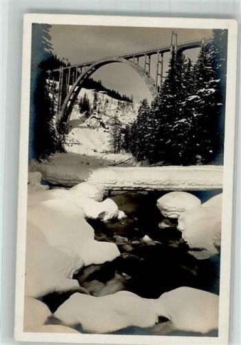 7057 Langwies Winter Eisenbahn- Viadukt Chur-Arosa-Bahn