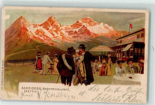 Scheidegg 1907 Gebrauchsspuren Bahnrestaurant