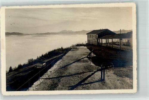 Etzel SZ Foto AK Nebel Kulm Hüttenstempel Foto Gaberell