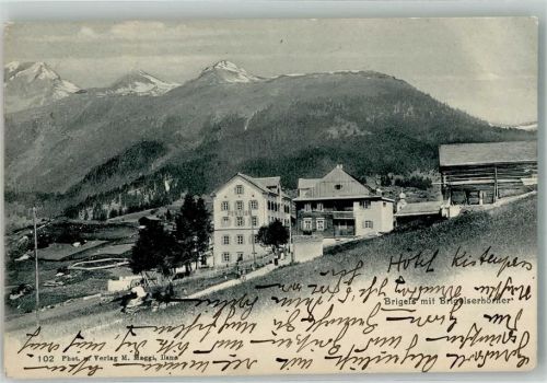 7165 Breil Brigels 1907 Foto AK Brigelserhörner