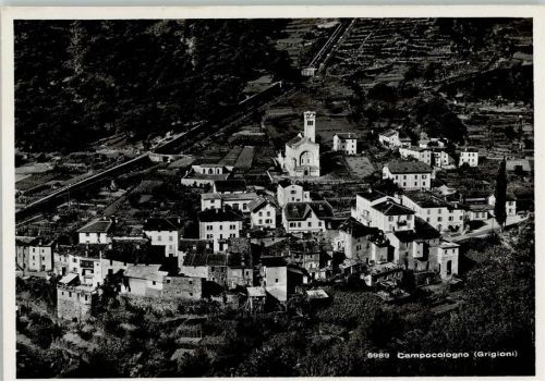 7744 Campocologno - Nr. 5989 Teilansicht mit Kirche