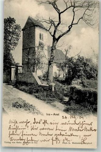 3232 Ins Anet 1901 Foto AK Kirche