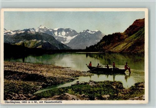 1950 - Oberblegisee , ein Ruderboot AK