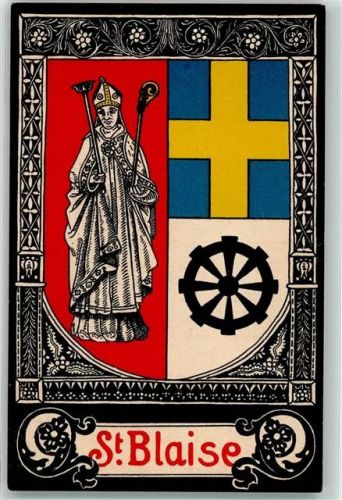 2072 St-Blaise Lithographie Wappen