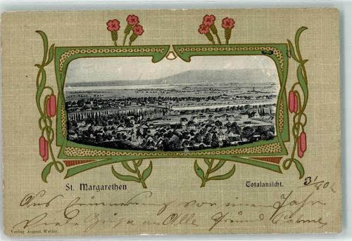 9430 St. Margrethen SG 1902 Gebrauchsspuren Blumen