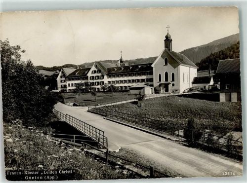 9108 Gonten Foto AK Frauenkloster Leiden Christi Foto Gross