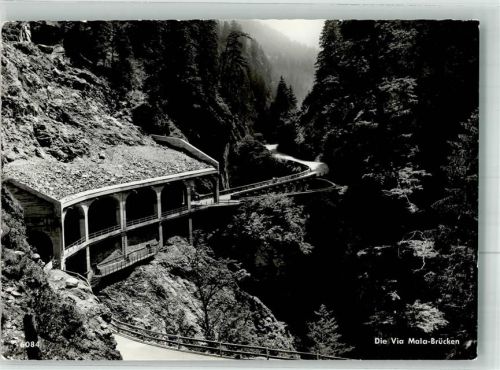 7435 Splügen Foto AK Via Mala-Brücken