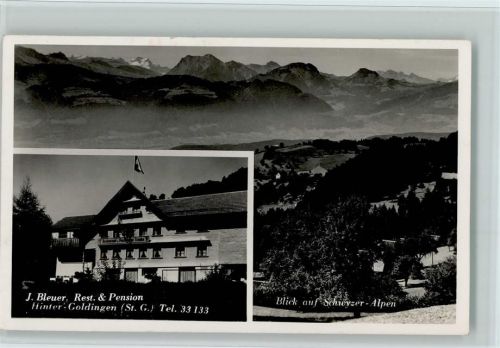 8638 Hintergoldingen Goldingen - Gasthaus Pension J. Bleuer Blick auf Schwyzer-Alpen