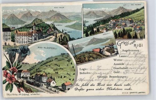 6410 Rigi Klösterli Lithographie