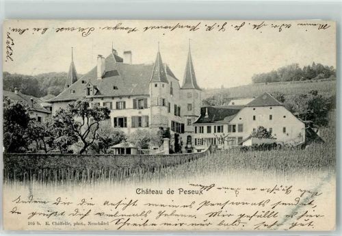 2034 Peseux 1902 - Schloss Bahnpost Ambulant No 10