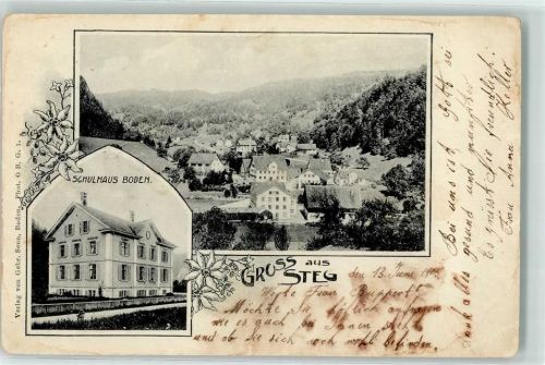 8496 Steg im Tösstal 1905 - Schulhaus Boden