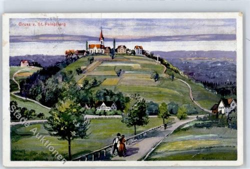 9225 St. Pelagiberg - Künstlerkarte H. Lehmann, Kirche