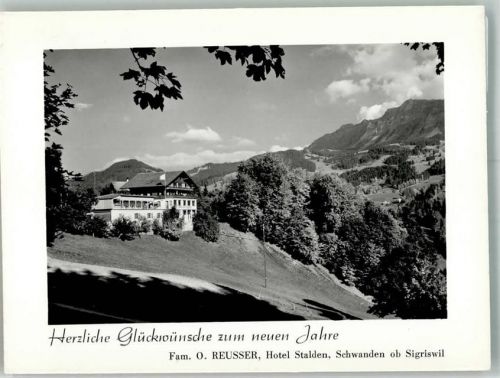 3657 Schwanden Sigriswil FOTO KEINE AK Hotel Stalden Neujahr