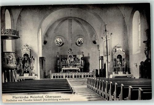 7134 Obersaxen Meierhof - PfarrkirchebMeierhof Hochaltar