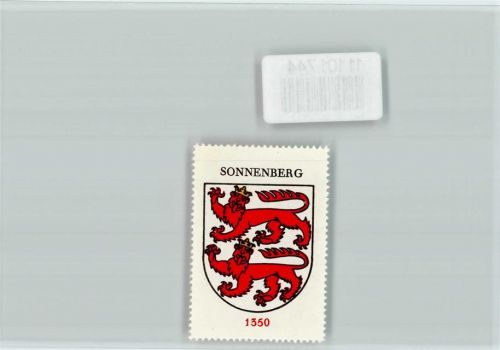 9507 Stettfurt - Vignette Familien Wappen von Sonnenberg Kaffee Hag ca 1920-1940