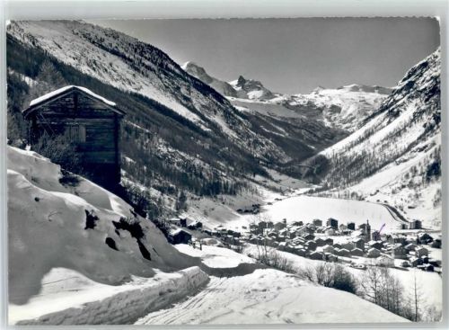3929 Täsch Winter Breithorn kleines Matterhorn