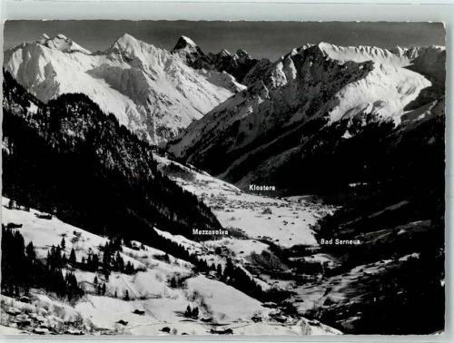 7249 Serneus 1964 - Mezzaselva Klosters mit Silvrettagruppe
