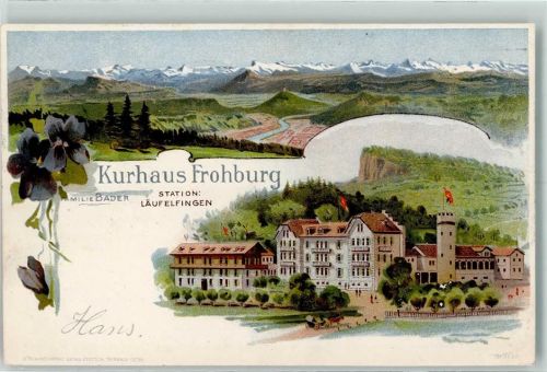 4448 Läufelfingen 1906 Lithographie Kurhaus Frohburg