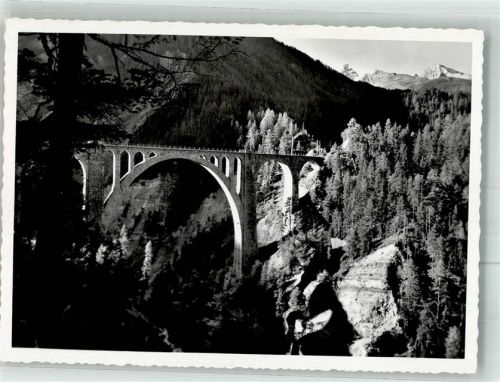 7477 Filisur 1943 Foto AK Wiesen Viadukt