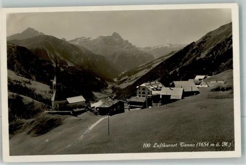 7106 Tenna Foto AK Kirche Hotel