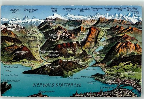 6374 Buochs - Vierwaldstättersee Vogelschau